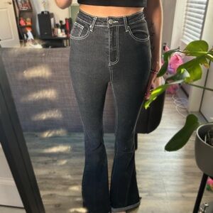 Women’s Black Flare High Waisted Jeans